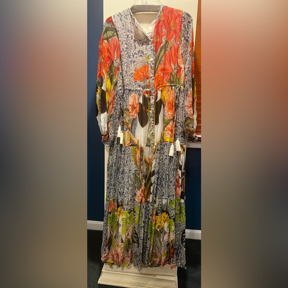 Carolina K Josefina Maxi Dress in Selva Birds